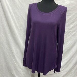 INC International Concepts tunic, purple long-sleeve, size L